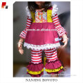 Salwar red and whitish stripe outfit coat&pant gift setting